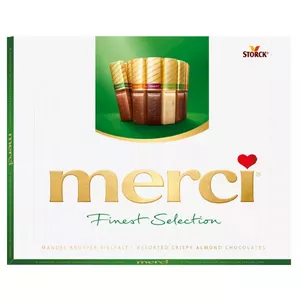 Chocolate confection gift box Merci 0.1445.7 assorted 250 g — Germany, 568 kcal/100g