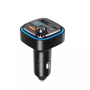 FM raidītājs XO BCC08 Bluetooth MP3 auto lādētājs melns ar brīvroku un USB uzlādi