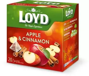 Fruit tea Loyd pyramids with apples and cinnamon 20 pyramid bags x 2.2 g