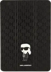 Tablet folio case Karl Lagerfeld KLFC10SAKHPKK for Apple iPad 10.2" (7th–9th gen) Saffiano Monogram, magnetic cover, black
