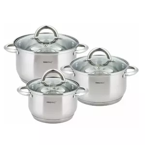 Cookware set KingHoff KH 4447 — 6-piece kitchen pots and pans set