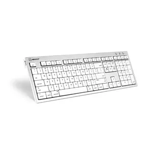 Logickeyboard SKB-CWMU-DE tastatūra USB QWERTZ Vācu Sudrabs, Balts