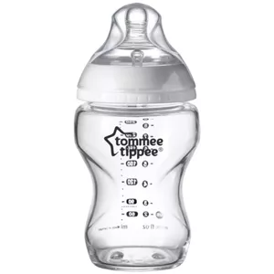 Tommee Tippee Closer to Nature barošanas pudele 250 ml Caurspīdīgs, Balts Stikls