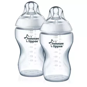 Tommee Tippee Biberons Easi-Vent barošanas pudele 340 ml Caurspīdīgs, Balts