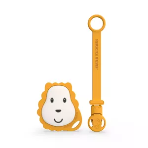 MATCHSTICK MONKEY teething toy ir soother clip FLAT FACE, orange, 3 m+, MM-SC-FLT-001