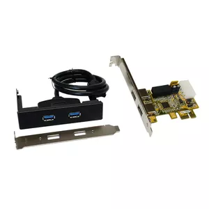 Iekšējā PCIe USB 3.2 Gen 1 adapteris Exsys EX-11072, izvads USB 3.2 Gen 1, 75×52 mm, 0.2 kg
