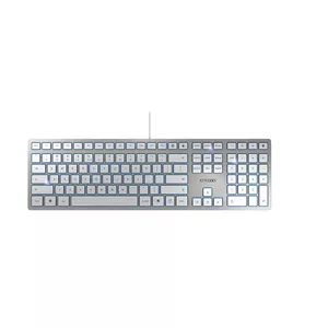 Клавиатура CHERRY KC 6000 Slim Universal USB US English Silver White
