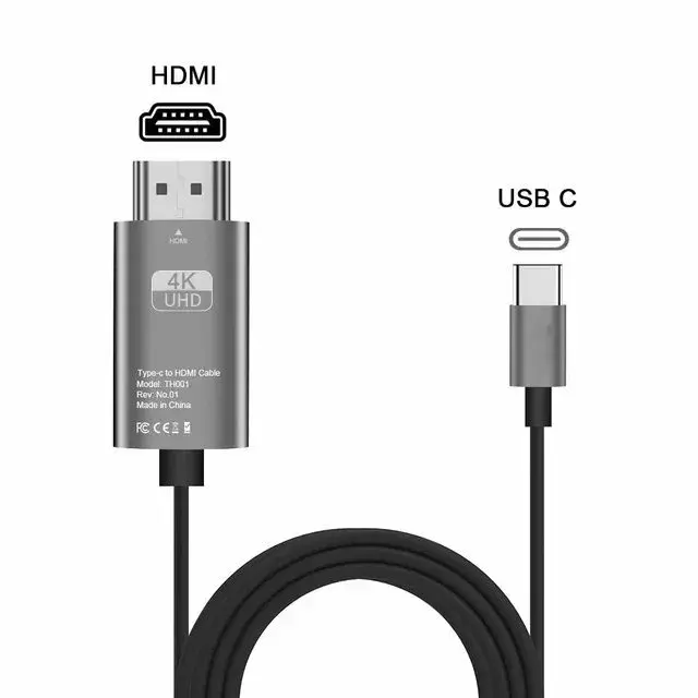 USB-C uz HDMI kabelis RoGer RO-TH001-C-HDMI1.8 Photo 2