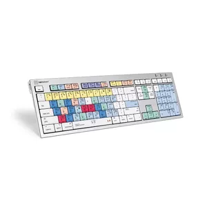 Logickeyboard ALBA tastatūra USB ĄŽERTY Franču Sudrabs