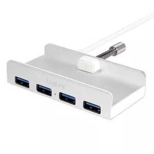 LogiLink UA0300 interfeisa centrmezgls USB 3.2 Gen 1 (3.1 Gen 1) Type-A 5000 Mbit/s Sudrabs