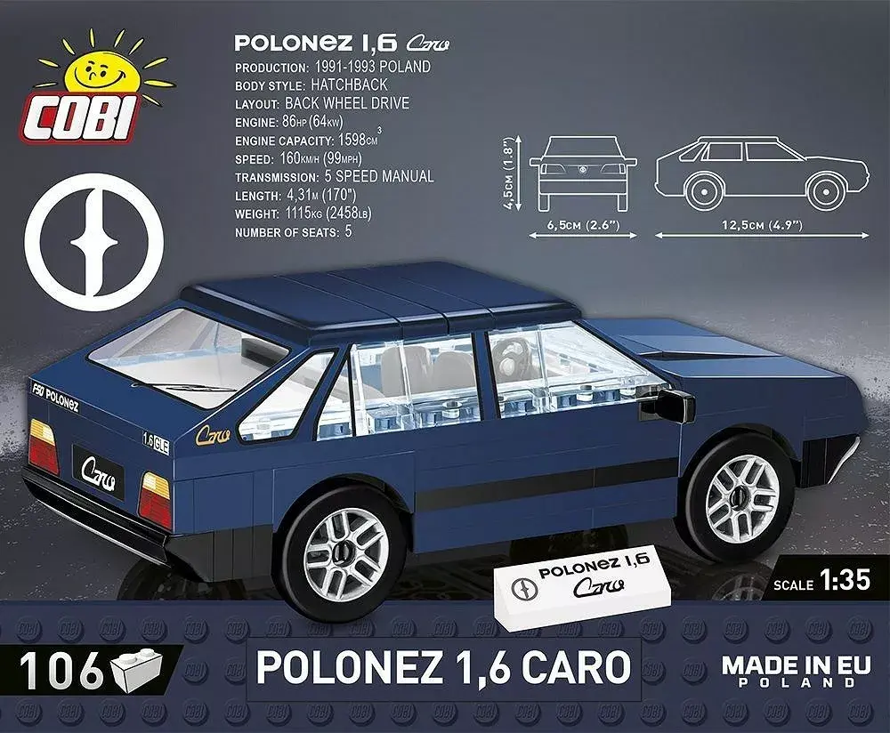 Cobi Polonez 1,6 Caro model kit (MPN 24589) Photo 4