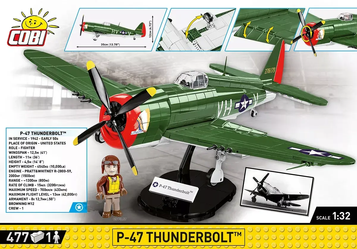 Cobi P-47 Thunderbolt 5737 модель 1:48 Photo 2