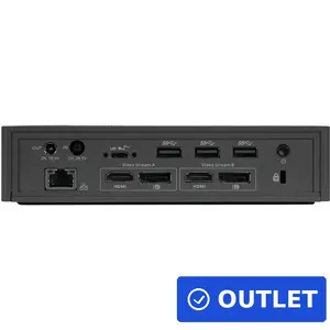Targus DOCK190EUZ Laptop Dock Port Replicator Wired Thunderbolt 3 Black with Gigabit Ethernet and 4x USB 3.2 Gen 1 Type-A Ports