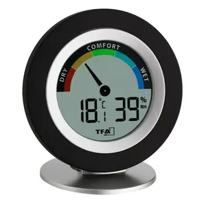 Digital Weather Station TFA 30.5019 — indoor thermometer and hygrometer, black, battery AAA