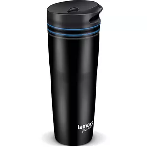 Termokrūze LAMART LT4050 0.36 l melna — nerūsējošais tērauds, 360 ml, Ø7,5×20 cm