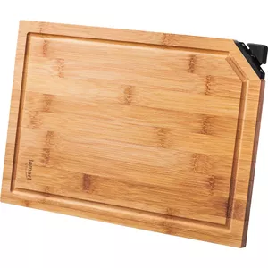 Cutting board LAMART LT2061 — rectangular bamboo 32×22×1.2 cm with knife sharpener