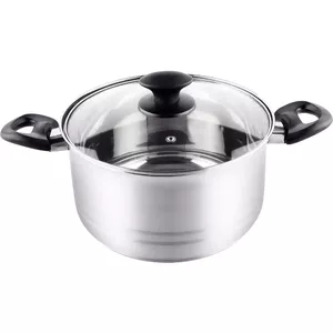 Saucepan LAMART LTB2212 round 22 cm, 4.6–4.7 L stainless steel with glass lid