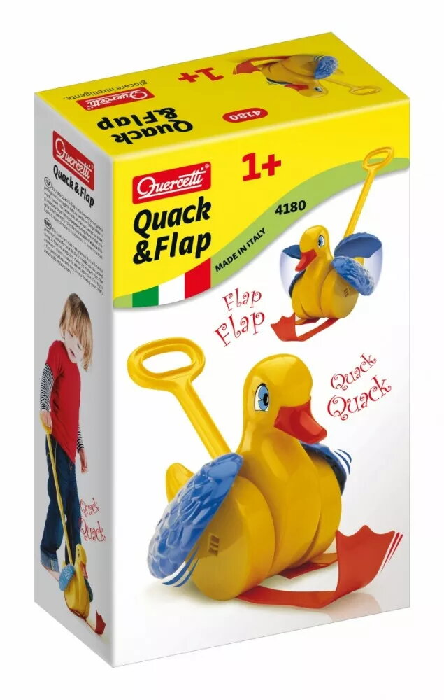 Quercetti Duck Flap rotaļlieta — interaktīva
