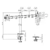 Gembird MA-D2-01 dual monitor mount for 2x up to 32" Photo 4