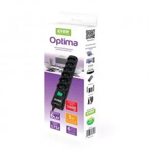 Pagarinātājs EVER Optima 5 m, 6 kontaktligzdas Photo 2