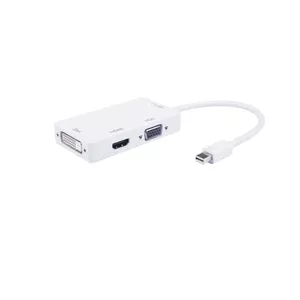 M-Cab 7003613 video kabeļu aksesuārs Mini DisplayPort DVI-D + VGA (D-Sub) + HDMI Balts