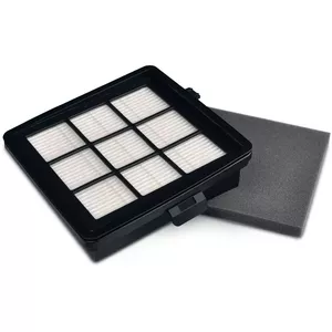 Putekļsūcēja aksesuārs SENCOR SVX 009HF — ieplūdes HEPA filtra un izplūdes mikrofiltra komplekts SVC1030 Cat & Dog, mazgājams, melns/balts