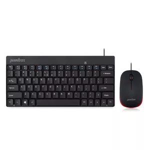 Perixx PERIDUO-212 tastatūra Pele iekļauta USB QWERTZ Vācu Melns, Sarkans