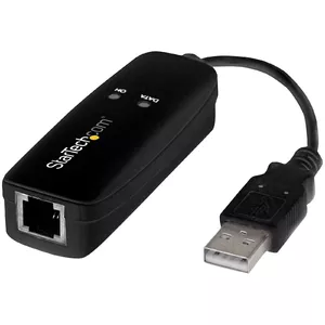 External USB 2.0 Fax Modem StarTech USB56KEMH2 — 56 Kbps V.92, Conexant CX93010, USB to Telephone Jack
