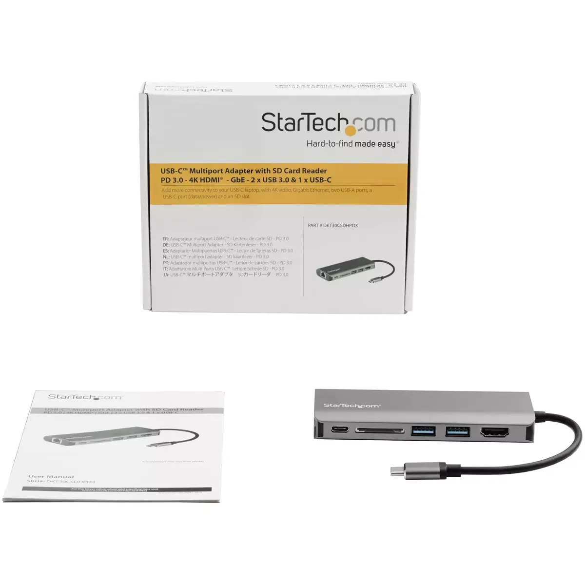 USB C Multiport Adapter StarTech DKT30CSDHPD Photo 5