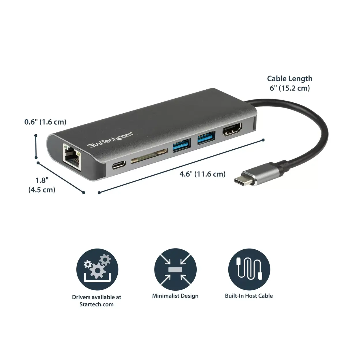 USB C Multiport Adapter StarTech DKT30CSDHPD Photo 9