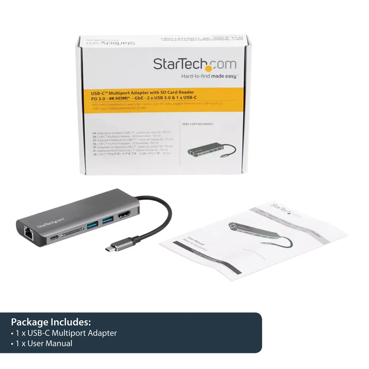 USB C Multiport Adapter StarTech DKT30CSDHPD Photo 10