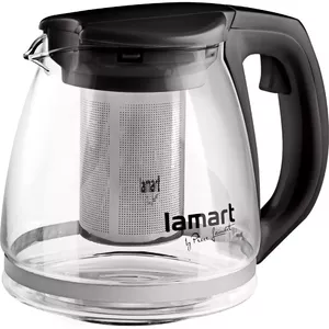 Lamart LT7025 чайник 1,1 L Черный, Нержавеющая сталь, Прозрачный