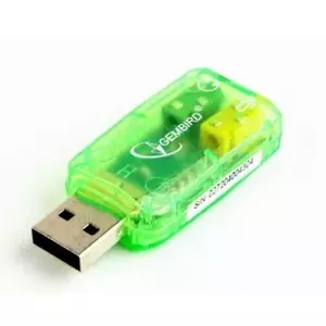 Gembird SC-USB-01 kabeļu spraudņu pāreja 3,5 mm Zaļš