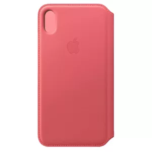Folio phone case Apple MRX62ZM/A for iPhone XS Max 6.5" Leather Pink with 2 card pockets