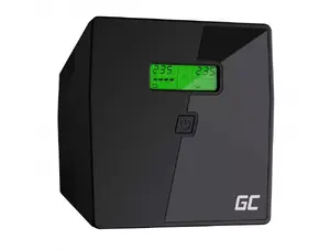 Neatkarīgs barošanas avots Green Cell UPS03 — Line-Interactive UPS, 600W / 1.999kVA, 4× Type F kontaktligzdas, USB, RJ-45, 230V