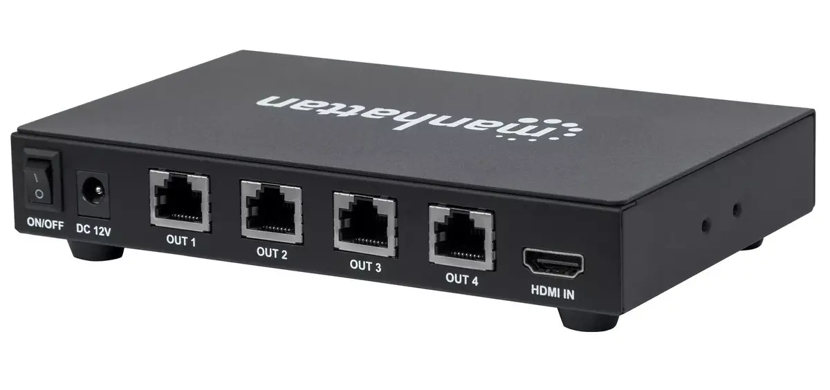AV transmitter Manhattan 1080p 4-Port HDMI Extending Splitter Photo 4