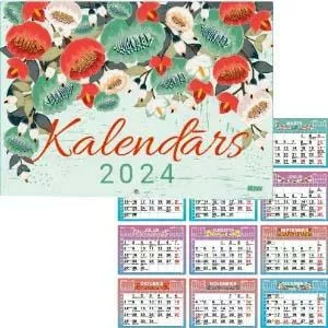 Sienas kalendārs COLOR A4 Timer 2024g.