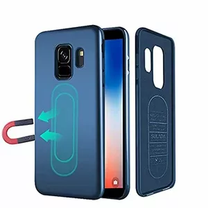 TPU чехол Evelatus для Samsung Galaxy S9 Plus с металлической пластиной, синий