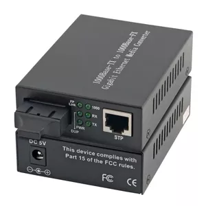 EFB Elektronik EL026V2 tīlkla mediju pārveidotājs 1000 Mbit/s Viens režīms Melns