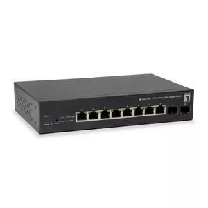 Managed Switch LevelOne 10-Port Web Smart Gigabit PoE Switch GEP-1051
