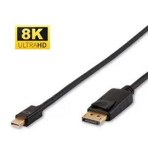DisplayPort cable Microconnect DP-MMG-180MBV1.4 2 m Black