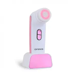 Facial cleansing massage brush ORAVA FB-04 — dual-color Rose and White, suitable for universal skin