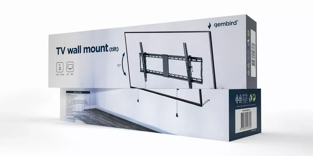 Gembird WM-90T-01 настенный кронштейн для 43–90" Photo 2