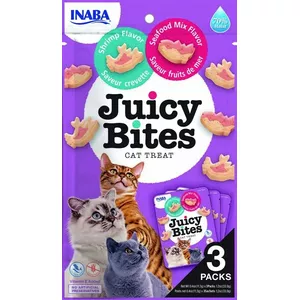 Cat treats INABA Juicy Bites Shrimp and Seafood multipack 3×11.3 g, grain-free, protein 29%