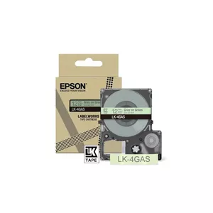 Label Tape Epson LK-4GAS Grey Light Green Thermal Transfer 1.2cm