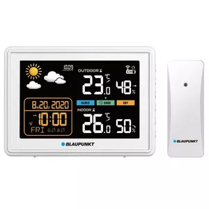 Weather station BLAUPUNKT WS30WH — indoor/outdoor temperature and humidity monitor