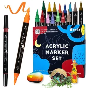 Akrila marķieri Arrtx LC302802 — komplekts 32 krāsas, akrila tintes marķieri