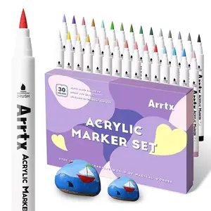 Akrila marķieri Arrtx LC303144 — 30 krāsas, smalki/vidēji uzgaļi