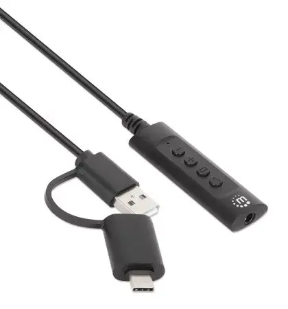 MANHATTAN USB-C/USB-A to 3.5 mm Audio Adapter Cable 1 m Photo 2