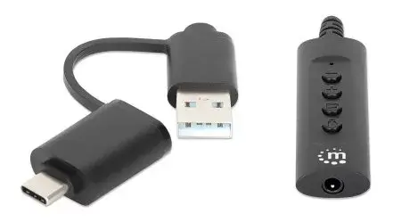 MANHATTAN USB-C/USB-A to 3.5 mm Audio Adapter Cable 1 m Photo 3